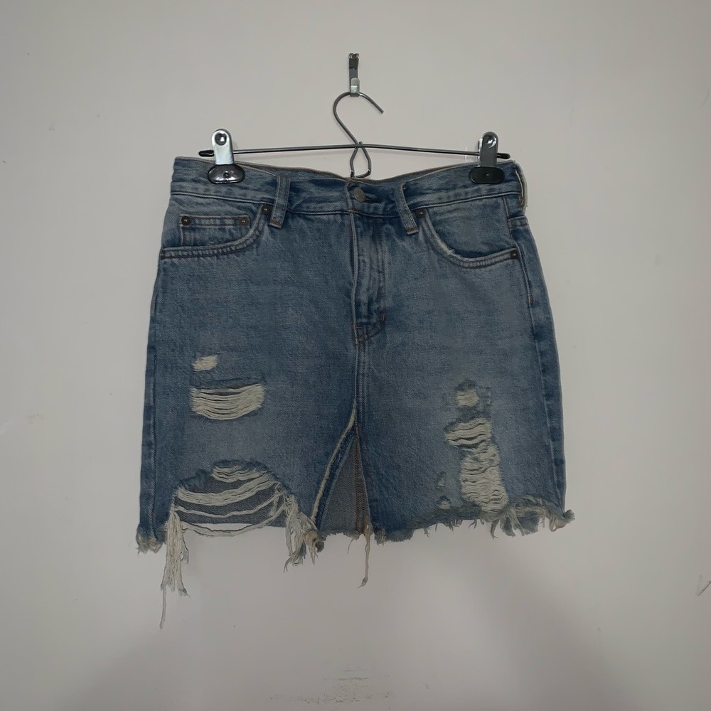 Free people jean skirt